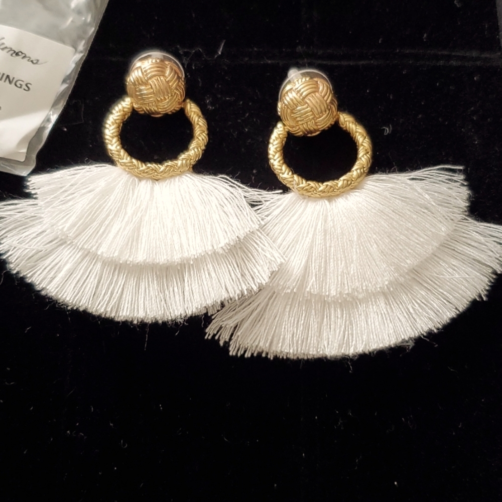 For Love & Lemons Loop Fringe Earrings